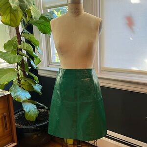 NWT Anthropologie Porridge Green Vegan Leather Skirt